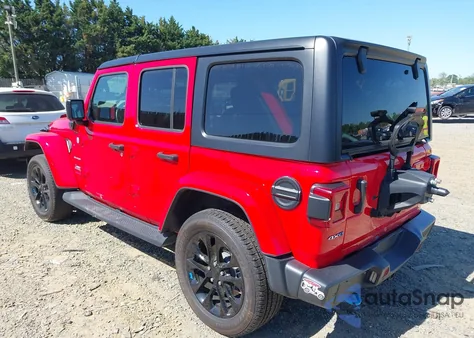 2023 Jeep Wrangler 4Xe Sahara 4X4 из США, поврежденный, VIN 1C4JJXP63PW568190